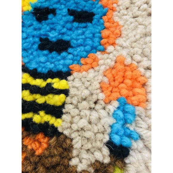 Set 2 Latch hook Wall Hanging Kachina Native American Yei Symbol 46" Vintage Blu - Picture 9 of 16